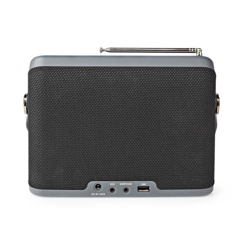 Nedis RDDB5200BK Dab+ Radio Tafelmodel Dab+ / Fm 2.4 &quot; Kleurenscherm Batterij Gevoed / Netvoed