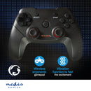 Nedis GGPDW110BK Gamepad Draadloos Batterij Gevoed Pc Aantal Knoppen: 11 Kabellengte: 1.00 M Zwart