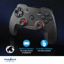 Nedis GGPDW110BK Gamepad Draadloos Batterij Gevoed Pc Aantal Knoppen: 11 Kabellengte: 1.00 M Zwart