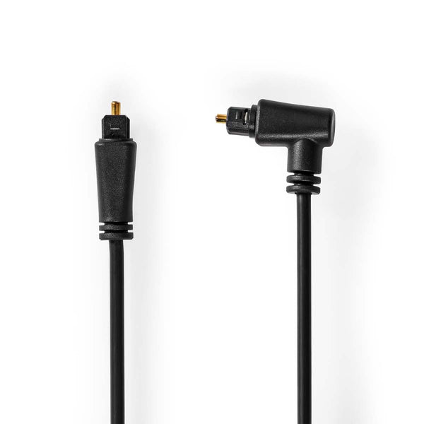 Nedis CAGP25200BK10 Optische Audiokabel Toslink Male Toslink Male Draaibaar 1.00 M Rond Pvc Zwart E