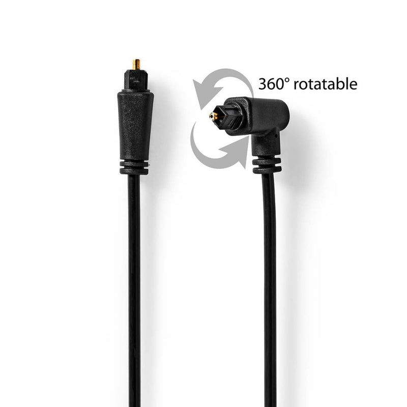 Nedis CAGP25200BK20 Optische Audiokabel Toslink Male Toslink Male Draaibaar 2.00 M Rond Pvc Zwart E