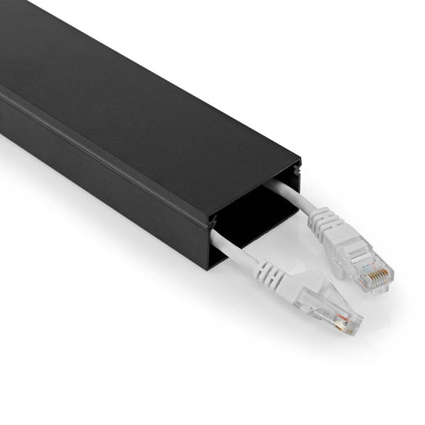 Nedis CMDT5025BK110 Kabelmanagement Buis 1.10 M 1 Stuks Maximale Kabeldikte: 25 Mm Aluminium Zwart