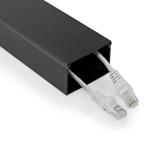 Nedis CMDT6040BK110 Kabelmanagement Buis 1.10 M 1 Stuks Maximale Kabeldikte: 40 Mm Aluminium Zwart