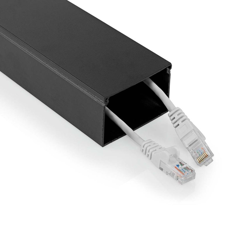 Nedis CMDT6040BK110 Kabelmanagement Buis 1.10 M 1 Stuks Maximale Kabeldikte: 40 Mm Aluminium Zwart