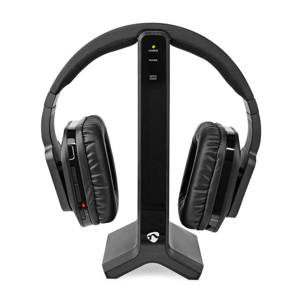 Nedis HPRF321BK Draadloze Tv-koptelefoon Rf Over-ear Maximale Batterijduur: 8 Hrs 25 M Digitale Aud