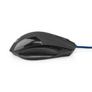 Nedis GMWD110BK Gaming Muis Bedraad Dpi: 1200 / 2400 / 4800 / 7200 Dpi Instelbare Dpi Aantal Knoppe