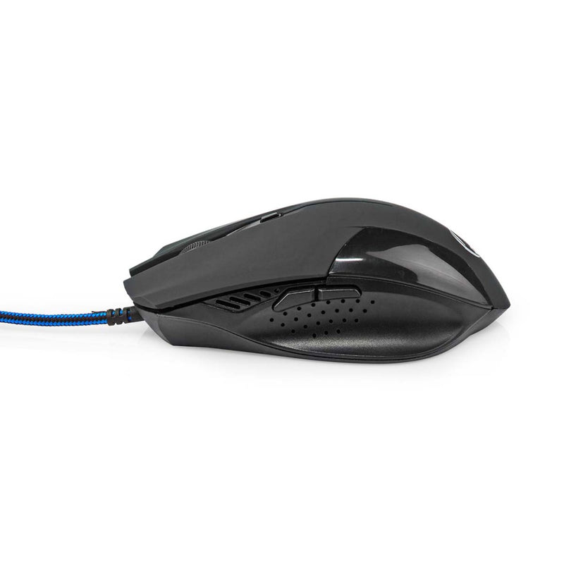 Nedis GMWD110BK Gaming Muis Bedraad Dpi: 1200 / 2400 / 4800 / 7200 Dpi Instelbare Dpi Aantal Knoppe