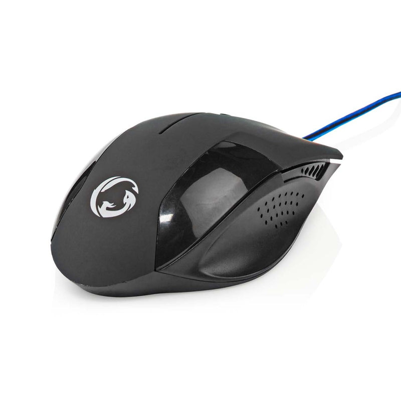 Nedis GMWD110BK Gaming Muis Bedraad Dpi: 1200 / 2400 / 4800 / 7200 Dpi Instelbare Dpi Aantal Knoppe