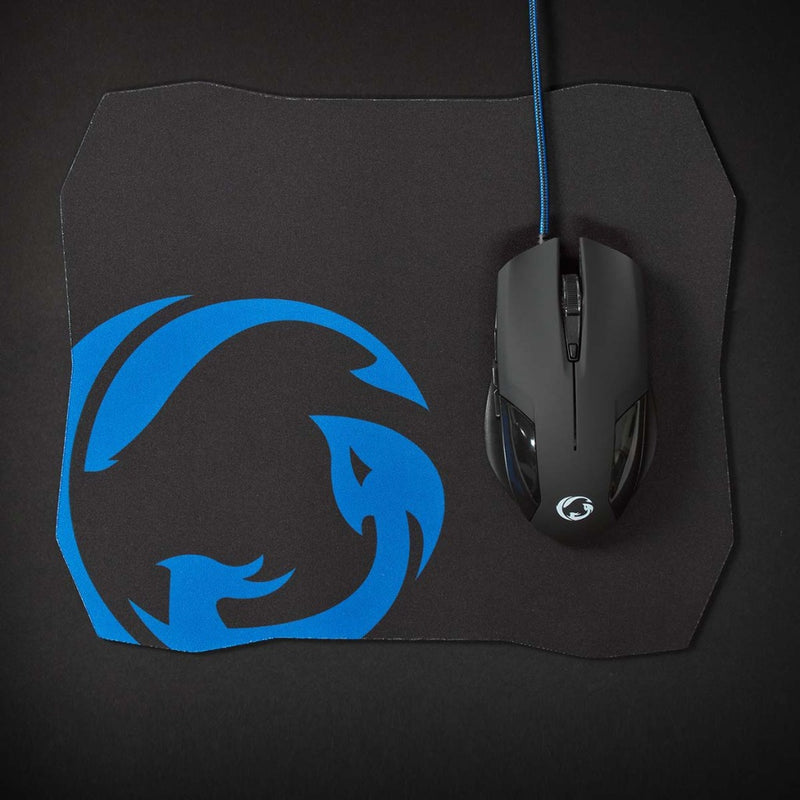 Nedis GMMP110BK Gaming Muis &amp; Muismat Set Bedraad Dpi: 1200 / 2400 / 4800 / 7200 Dpi Instelbare