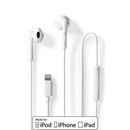 Nedis HPWD2080WT Bedrade Koptelefoon Lightning Kabellengte: 1.20 M Ingebouwde Microfoon Volumebedie