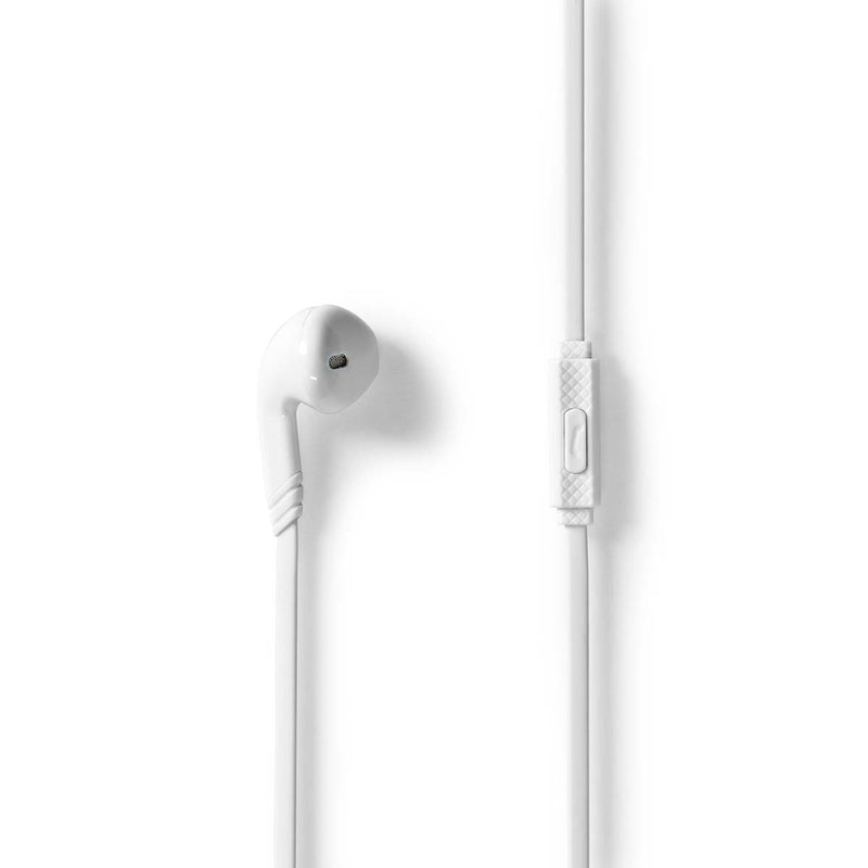 Nedis HPWD2021WT Bedrade Koptelefoon 3,5 Mm Kabellengte: 1.20 M Ingebouwde Microfoon Wit