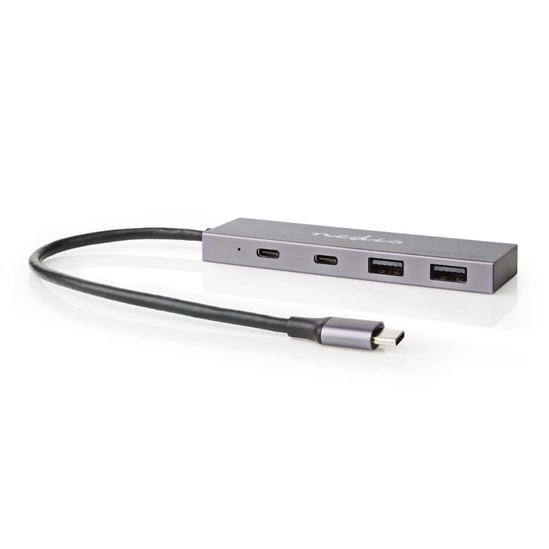 Nedis UHUBU3450AT Usb-hub 1x Usb-c&trade; 3.2 Gen 2 Male 2x Usb-a 3.2 Gen 2 Female / 2x Usb-c&trade