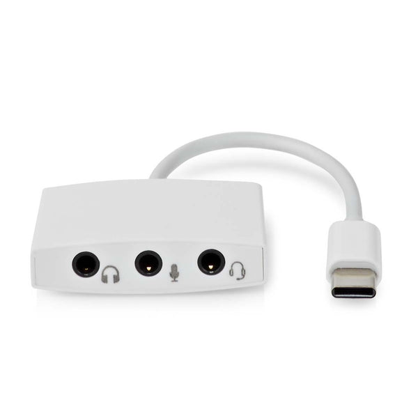 Nedis CCGB65900WT01 Usb-c&trade; Adapter Usb 2.0 Usb-c&trade; Male 3,5 Mm Female 0.10 M Rond Vernik
