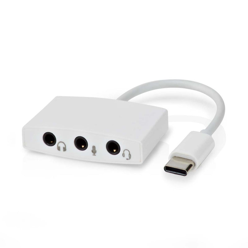 Nedis CCGB65900WT01 Usb-c&trade; Adapter Usb 2.0 Usb-c&trade; Male 3,5 Mm Female 0.10 M Rond Vernik