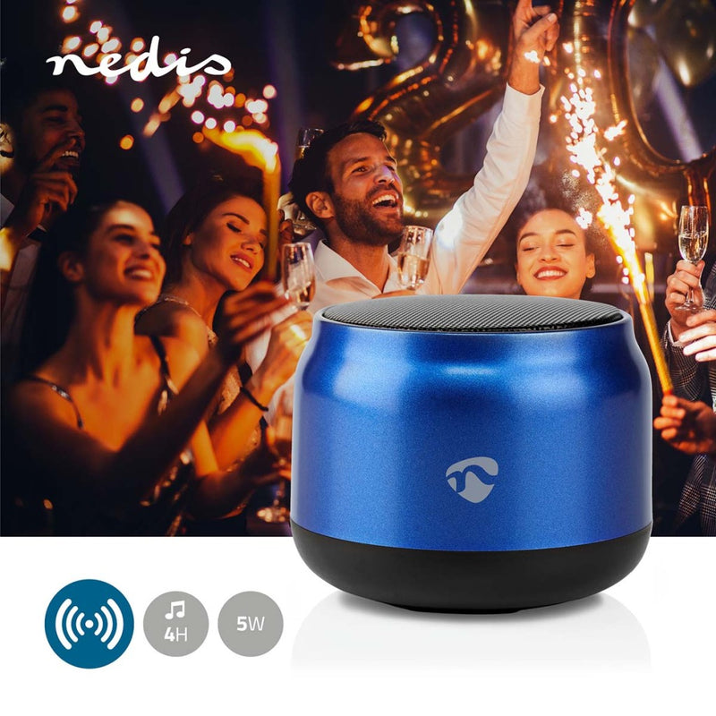 Nedis SPBT1005BU Bluetooth&reg;-speaker Maximale Batterijduur: 4 Hrs Handheld Ontwerp 5 W Mono Inge
