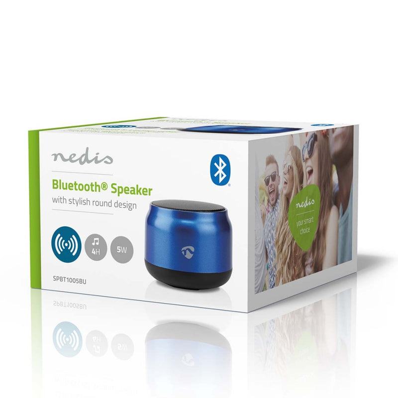 Nedis SPBT1005BU Bluetooth&reg;-speaker Maximale Batterijduur: 4 Hrs Handheld Ontwerp 5 W Mono Inge