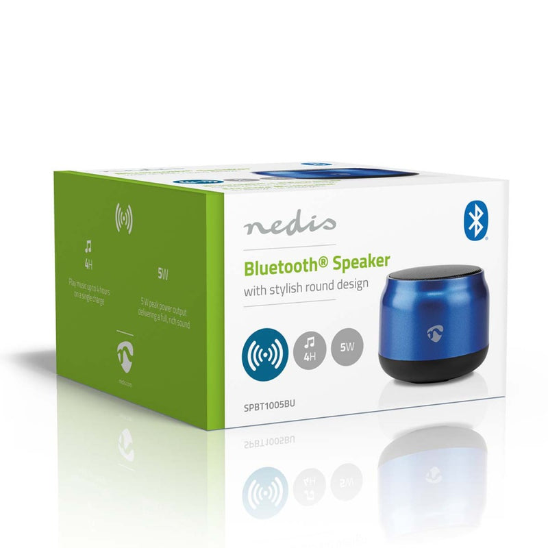 Nedis SPBT1005BU Bluetooth&reg;-speaker Maximale Batterijduur: 4 Hrs Handheld Ontwerp 5 W Mono Inge