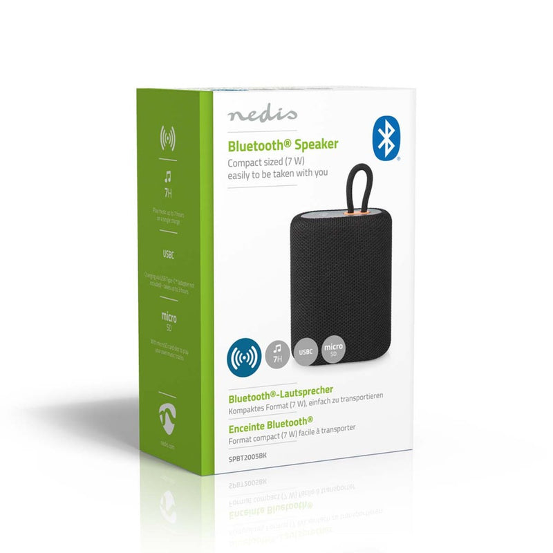 Nedis SPBT2005BK Bluetooth&reg;-speaker Maximale Batterijduur: 7 Hrs Handheld Ontwerp 7 W Mono Inge