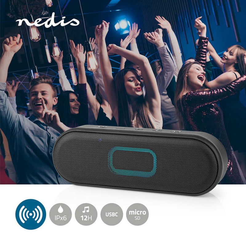 Nedis SPBT3600BK Bluetooth&reg;-speaker Maximale Batterijduur: 12 Hrs Handheld Ontwerp 16 W Stereo