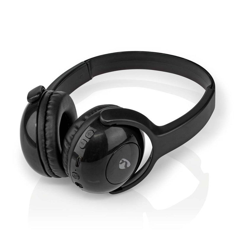 Nedis HPBT4000BK Draadloze On-ear Koptelefoon Maximale Batterijduur: 8 Uur Ingebouwde Microfoon Dru