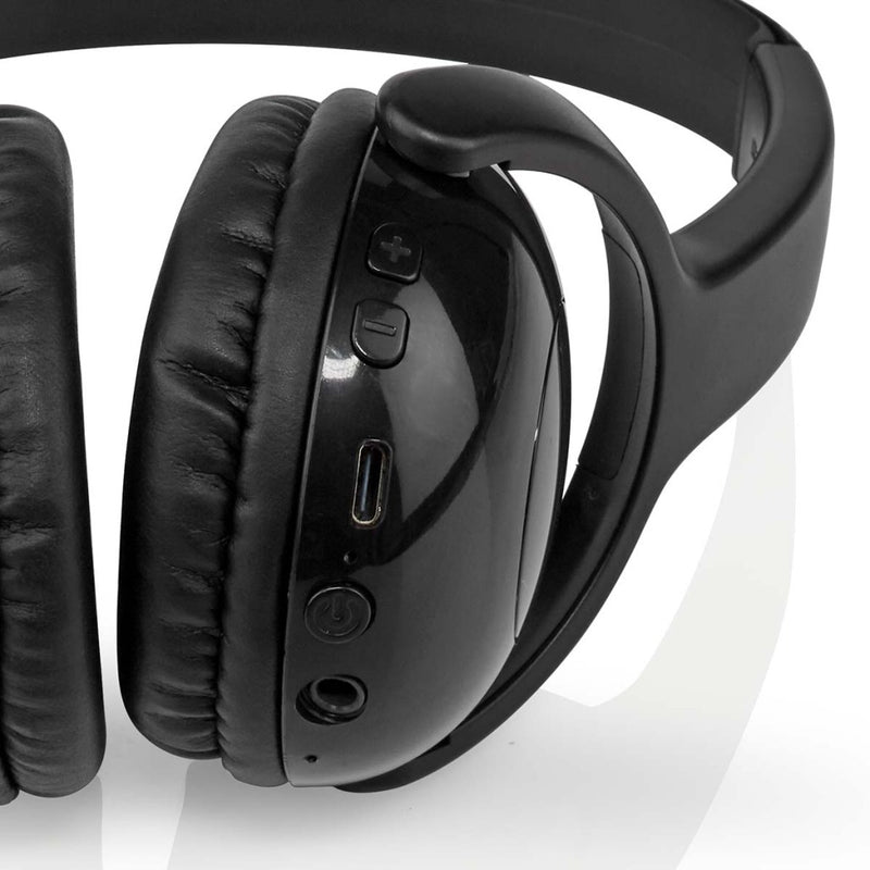 Nedis HPBT4000BK Draadloze On-ear Koptelefoon Maximale Batterijduur: 8 Uur Ingebouwde Microfoon Dru