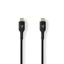 Nedis CCGP60710BK20 Usb-kabel Usb 2.0 Usb-c&trade; Male Usb-c&trade; Male 240 W 480 Mbps Vernikkeld