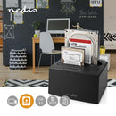 Nedis HDDUDB3210BK Docking Station Voor Harde Schijf Usb 3.2 Gen1 Usb Type-a 2 Schijven 2.5 / 3.5 &