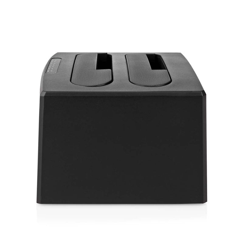 Nedis HDDUDB3210BK Docking Station Voor Harde Schijf Usb 3.2 Gen1 Usb Type-a 2 Schijven 2.5 / 3.5 &