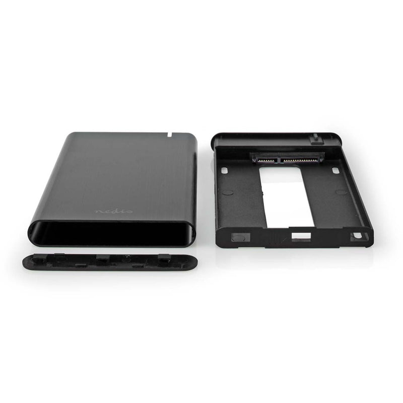 Nedis HDDE25410BK Hardeschijfbehuizing 2.5 &quot; Usb 3.2 Gen1 Usb Type-a / Usb Type-c&trade; Noteb