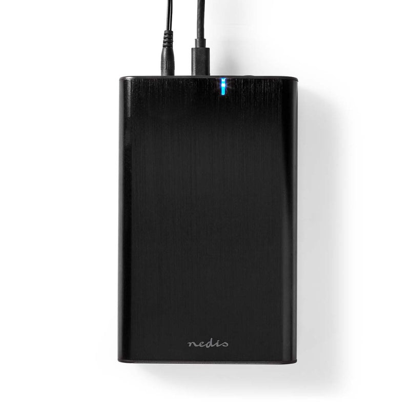Nedis HDDE35410BK Hardeschijfbehuizing 3.5 &quot; Usb 3.2 Gen1 Usb Type-a / Usb Type-c&trade; Noteb