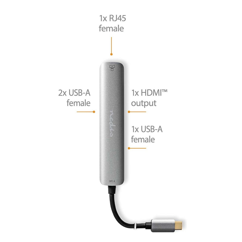 Nedis CCBW64210AT02 Usb Multi-port Adapter Usb 3.2 Gen 1 Usb-c&trade; Male Hdmi&trade; Female / Rj4