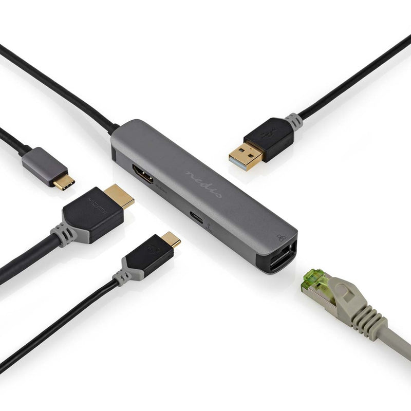 Nedis CCBW64220AT02 Usb Multi-port Adapter Usb 3.2 Gen 1 Usb-c&trade; Male Hdmi&trade; Output / Rj4