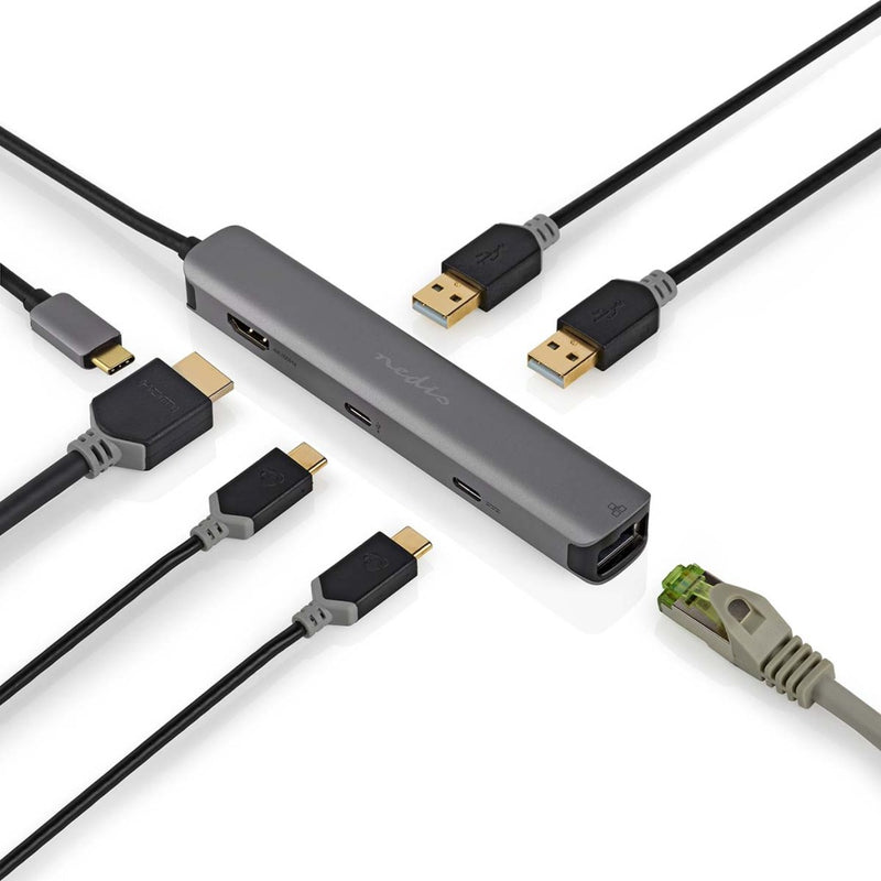 Nedis CCBW64230AT02 Usb Multi-port Adapter Usb 3.2 Gen 1 Usb-c&trade; Male Hdmi&trade; Output / Rj4