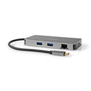 Nedis CCBW64250AT02 Usb Multi-port Adapter Usb 3.2 Gen 1 Usb-c&trade; Male Micro Sd / Rj45 Female /