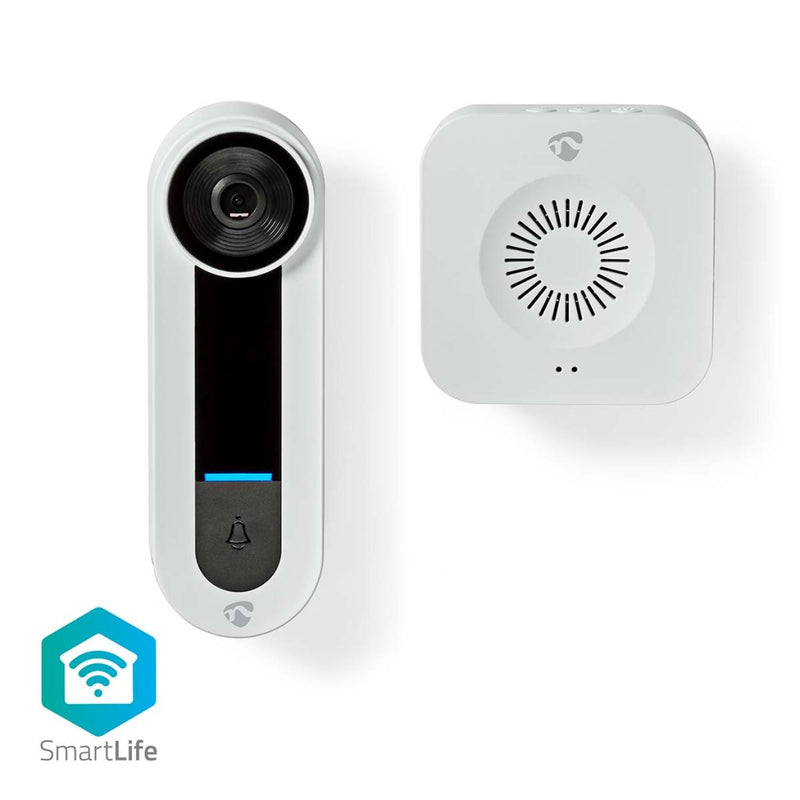 Nedis WIFICDP40CWT Smartlife Videodeurbel Wi-fi Netvoeding 1536x1536 Cloud Opslag (optioneel) / Mic