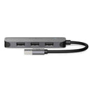 Nedis CCGB61210GY01 Usb-hub Usb-a Male 4x Usb A Female 4-poorts Poort(en) Usb 2.0 / Usb 3.2 Gen 1 U