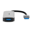 Nedis CCGB61210GY01 Usb-hub Usb-a Male 4x Usb A Female 4-poorts Poort(en) Usb 2.0 / Usb 3.2 Gen 1 U