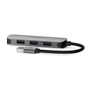 Nedis CCGB61210GY01 Usb-hub Usb-a Male 4x Usb A Female 4-poorts Poort(en) Usb 2.0 / Usb 3.2 Gen 1 U
