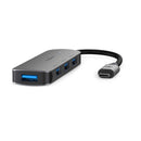Nedis CCGB64220GY01 Usb-hub 1x Usb-c&trade; 4x Usb A Female 4-poorts Poort(en) Usb 3.2 Gen 1 Usb Ge