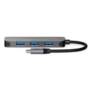 Nedis CCGB64220GY01 Usb-hub 1x Usb-c&trade; 4x Usb A Female 4-poorts Poort(en) Usb 3.2 Gen 1 Usb Ge