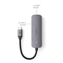 Nedis CCGB64220GY01 Usb-hub 1x Usb-c&trade; 4x Usb A Female 4-poorts Poort(en) Usb 3.2 Gen 1 Usb Ge