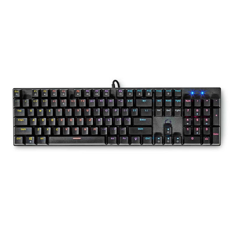 Nedis GKBDM110BKUS Bedraad Gaming Toetsenbord Usb Type-a Mechanische Toetsen Led Qwerty Us Internat