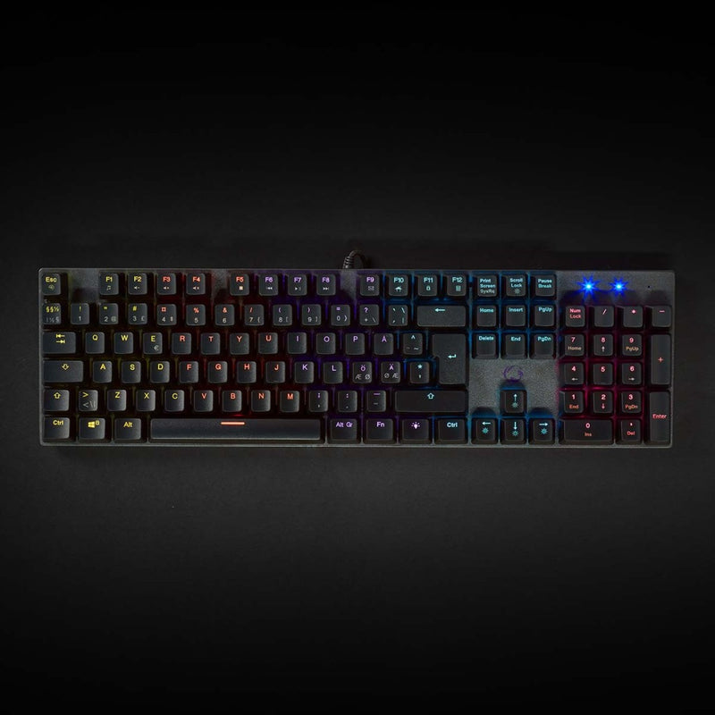 Nedis GKBDM110BKND Bedraad Gaming Toetsenbord Usb Type-a Mechanische Toetsen Led Qwerty Scandinavis