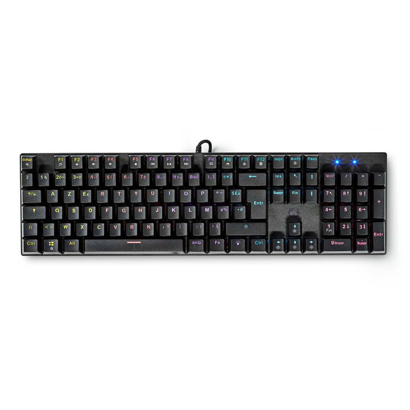 Nedis GKBDM110BKFR Bedraad Gaming Toetsenbord Usb Type-a Mechanische Toetsen Led Azerty Frans Usb G