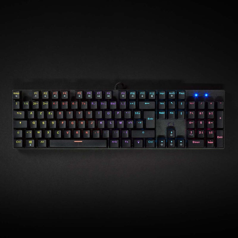 Nedis GKBDM110BKFR Bedraad Gaming Toetsenbord Usb Type-a Mechanische Toetsen Led Azerty Frans Usb G