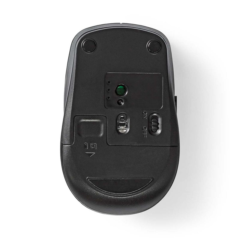 Nedis MSWS110BK Muis Draadloos 800 / 1200 / 1600 Dpi Instelbare Dpi Aantal Knoppen: 6 Rechtshandig