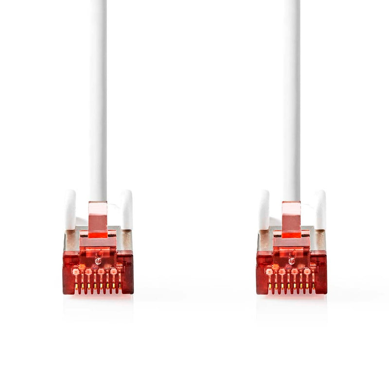 Nedis CCGB85330WT05 Cat6a-kabel S/ftp Rj45 Male Rj45 Male 0.50 M Snagless Rond Lszh Wit Doos