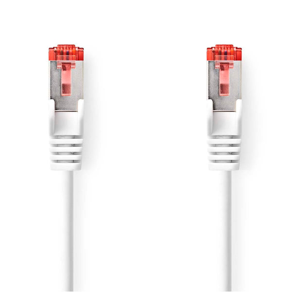 Nedis CCGB85330WT10 Cat6a-kabel S/ftp Rj45 Male Rj45 Male 1.00 M Rond Lszh Wit Doos