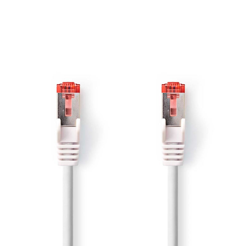 Nedis CCGB85330WT15 Cat6a-kabel S/ftp Rj45 Male Rj45 Male 1.50 M Rond Lszh Wit Doos