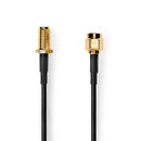 Nedis CSGB02010BK50 Antennekabel Sma Male Sma Female Verguld 50 Ohm Enkelvoudig Afgeschermd 5.00 M